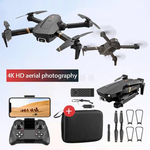 V4 RC Drone 4K HD Wide Angle Camera 1080P WiFi FPV Drone Dual Camera Quadcopter Foldable Altitude Hold Camera Helicopter Toys