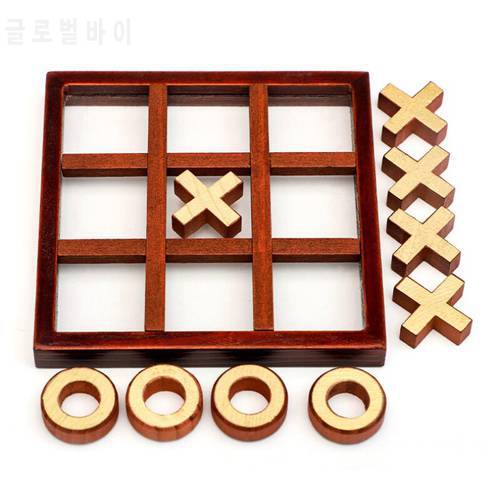 Desktop Crosses Chess XO Games Wooden Well Chess Block Double Play Battle Party Parent-child Interactive Leisure Toy Puzzle Gift