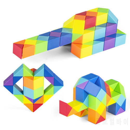 3D Magic Ruler Puzzle Cube Maze Toy Hand Game Case Box Fun Brain Game Challenge Toys Antistress Cube Twist Snake Folding Toy