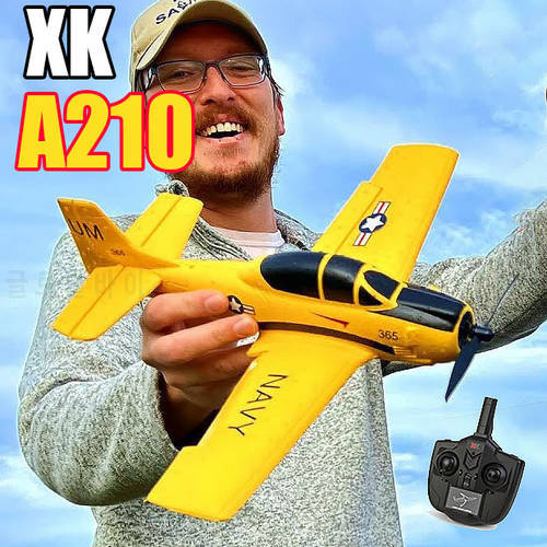 RC Airplane XK A210 T28 4Ch 384 Wingspan 6G/3D Model Stunt Plane Six Axis Stability Remote Control Electric Aircraft Toy for boy