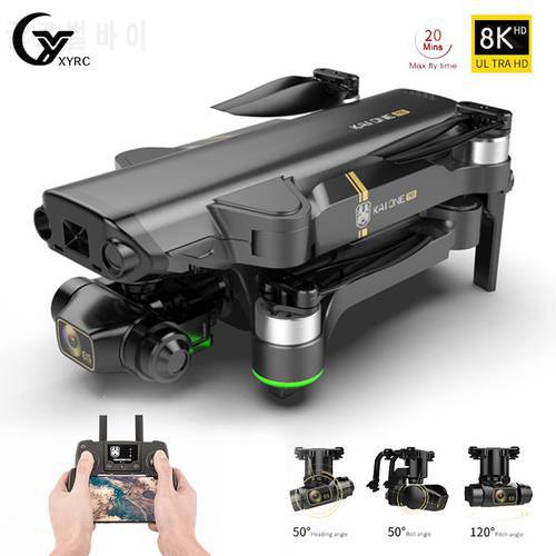 KAI ONE PRO GPS Drone 4K Professional 8K HD Dual Camera Wifi 3-Axis EIS Gimbal Brushless Motor RC 1200M Foldable Quadcopter