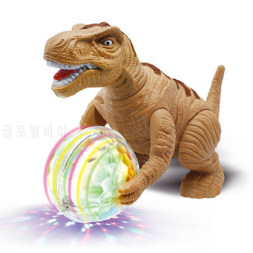 Triceratops With 3D light Dinosaur sound Walking Electric interactive Classic Toys For Boys Animal Model Tyrannosaurus Rex