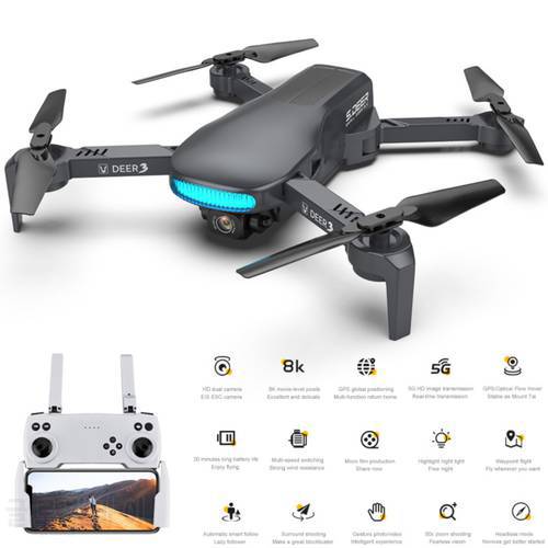 LU3 GPS Drone 6K/8K Professional Dual Camera 5G WIFI FPV UAV Aerial Photography Drones HD Pixels Camera RC Helicopter Boy Gift