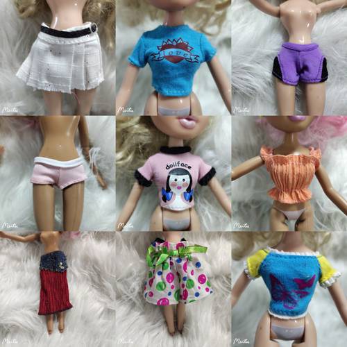 bag scarfs clothes for monster high school doll licca doll coat pants skirt for plastic doll wave 4