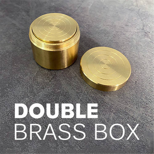 Fun Double Brass Box Magic Tricks Coin/Ring Into Metal Box Gimmick Close up Magic Props Illusios Street Magic Magician