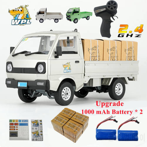 WPL D12 RC Car 2WD 2.4G Upgrade High Speed Drift Climbing Truck 1000mAh Lithium Battery,High Performance 260 Motor,Boys Gifts