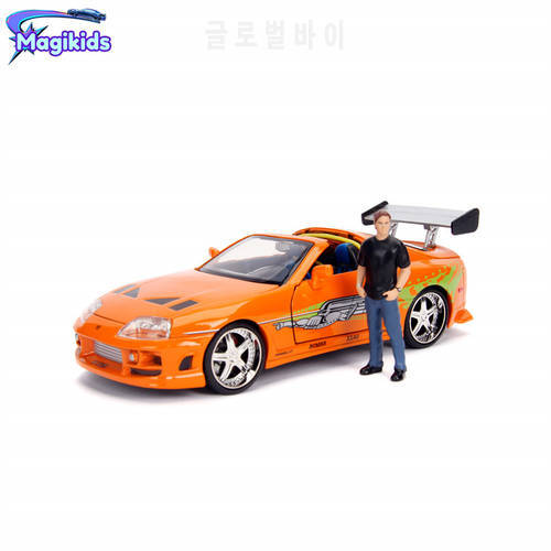 Jada 1:24 Brian & 1995 Toyota Supra toys for boys model car Metal Diecast Car and accessories doll