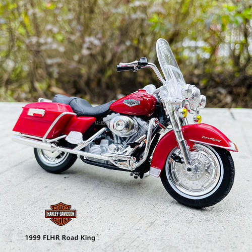 Maisto 1:18 Harley-Davidson Motorcycle 1999 FLHR Road King Red Alloy Motorcycle Model Toy Car Collection