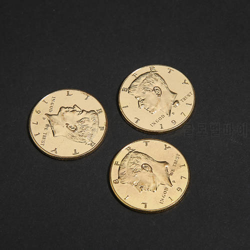 1Pcs Half Dollar Coin Silver/Gold Magic Coin Magic Tricks Gimmick Close-Up Street Trick Magician Prop Appearing / Disappear