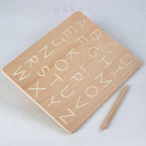 Wooden Tracing Board Learning Toy Montessori Double-Sided for Car Beginners