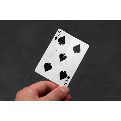 5 of spades to 9 of hearts Moving Pips poker Card Magic tricks props Gimmicks Close Up Magic Magia Toys Joke Magie