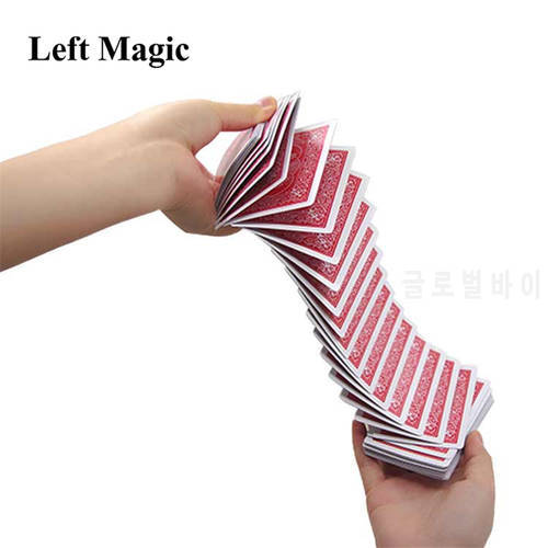 Waterfall Card Magic Tricks Electric Deck (Connection By Invisible Thread) Of Cards Prank Trick Prop Gag Poker Acrobatics Props