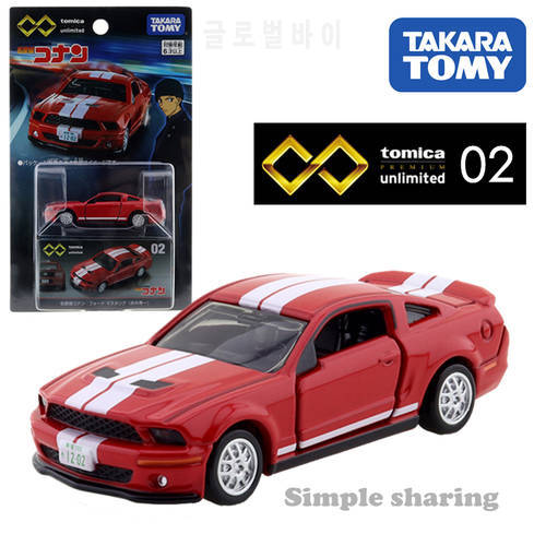 Takara Tomy Tomica Premium Unlimited 02 Detective Conan Ford Mustang (Shuichi Akai) Alloy Toys Motor Vehicle Diecast Metal Model