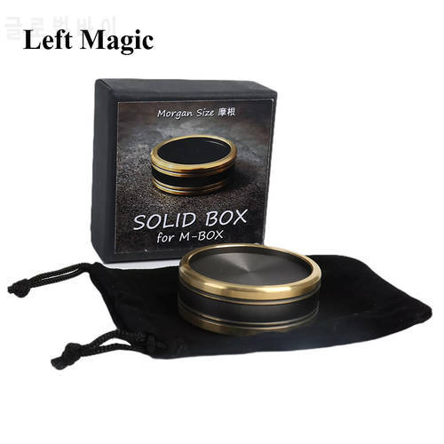 Solid Box For M-Box (Morgan Dollar Size) Magic Tricks No lid Morgan Coin Appear Vanishing Magia Close Up Illusions Gimmicks