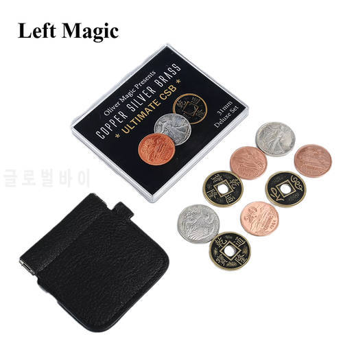 Deluxe Set - Ultimate CSB (31mm) Magic Tricks Copper Silver Brass Coins Magic Props Vanishing Close Up Street Illusions Gimmick