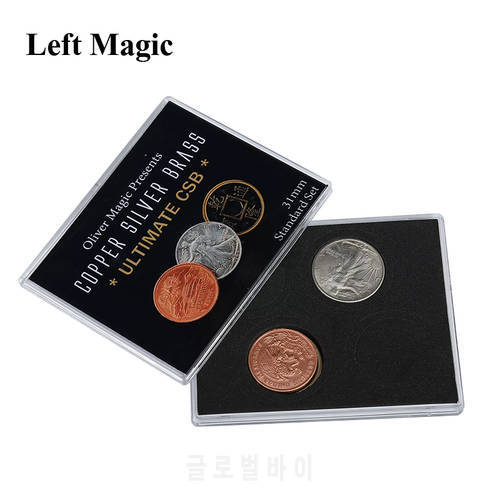 Ultimate CSB (31mm) By Oliver Magic Tricks Standard Coins Set Copper Silver Brass Magic Props Close Up Street Illusions Magia