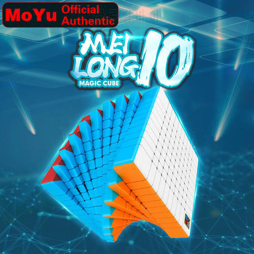 MoYu MFJS MeiLong 10 10x10 Magic Speed Cube Stickerless Professional MEILONG 10 Cubo Magico Puzzle Fidget Toys for Anxiety