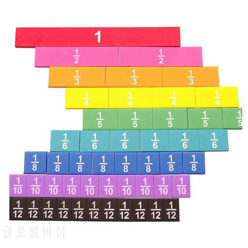 77HD 7.99x0.98x0.2in Math Resources Fraction Tower Equivalency Cubes Activity Set