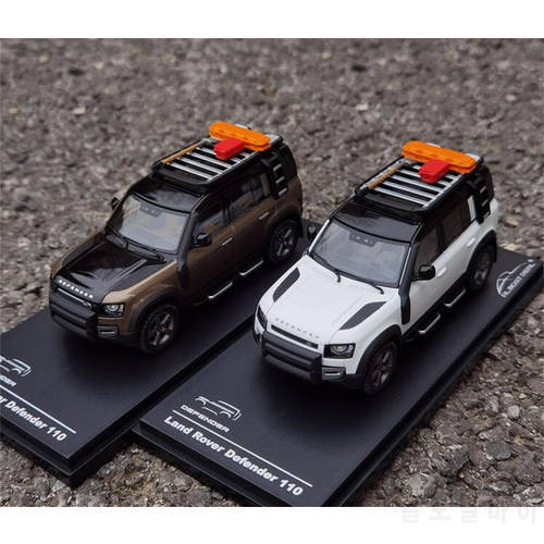Almost Real 1/43 for Land Rover Defender 110 2020 Diecast Car Model Kit Version Brown/White Gift Toys Hobby For collection
