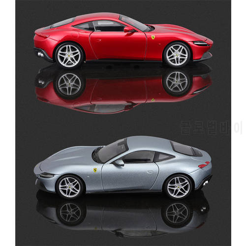Bburago 1/24 For Ferrari Roma Zinc Alloy Build Metal Diecast Model Car Toys Hobby Gifts Red/Gray Collection Ornaments Display