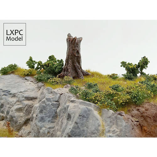 Scenario platform Dead tree stump Miniature landscape scene simulation tree