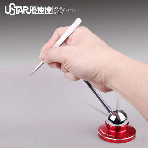 Model making Tweezers Brush hand stabilizer 360 degree free rotation Jitter reduction precision operation tools