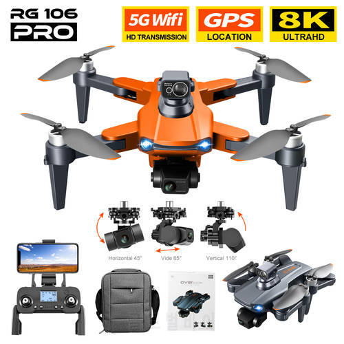 RG106 /RG106 Pro Drone Camera 4K GPS Profesional Obstacle avoidance With 3Axis Brushless 8K RC Helicopter 5G WiFi Fpv Quadcopter