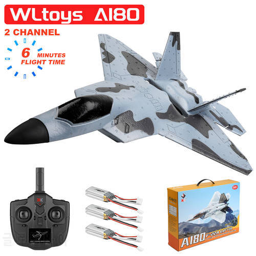 WLtoys XKS A180 RC Plane 2.4GHz 3 Channels Adjustable Airplane Brushless Motor Aircraft 3D 6G Mode Stunt Flying Toys for Adults