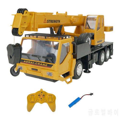 RC Hoist Crane Heavy Truck with Battery 1/24 Simulation Remote Control Engineering Vehicle Remote Control Toys