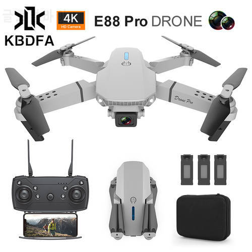 KBDFA E88 Pro Quadcopter 4K HD WIFI FPV Drone 1080P Camera Height Hold RC Foldable Quadcopter Dron Rc Helicopter Drone Gift Toy