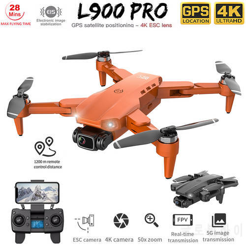 Drone L900 Pro 5G WiFi GPS 4K Dron HD Camera FPV 28min Flight Time Brushless Motor Quadcopter Distance 1.2km Professional Drones