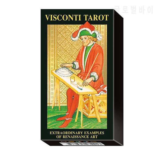 Original Size New Tarot Visconti Tarot Card Tarot Deck Oracle Card Tarot with Paper Manual Card Game Board Game for Adult