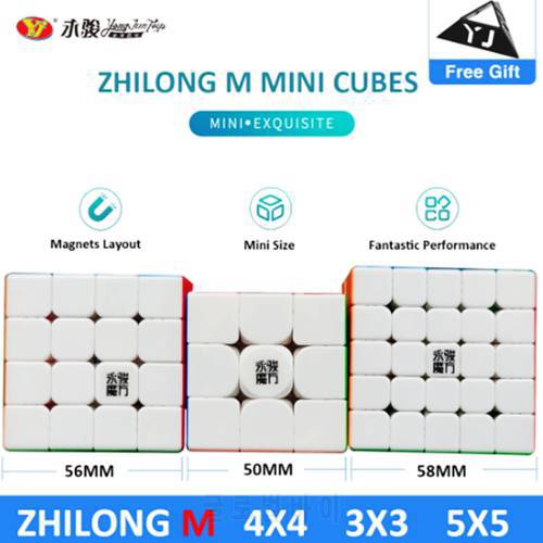 YongJun Zhilong Mini 3x3x3 4x4x4 5x5x5 Magico Cube Puzzle Magnetic Cubes YJ 3x3 M 4x4 M 5x5 M Magnetic Speed Magic Cubo Toys