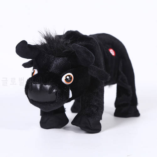 Plush Electronic Cattle Toy Robot Bull Jumping Fighting Cow Electric Animal Buffalo Brazil Bullfighting For Boys Birthday Gifts