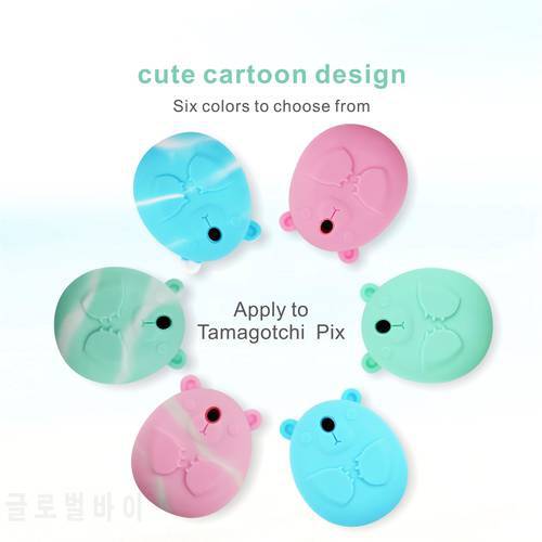 Protective Skin Sleeve Shell for Tamagotchi Pix with Finger Lanyard for tomagatchie Giga Pet Mini Toy Game Machine Cover