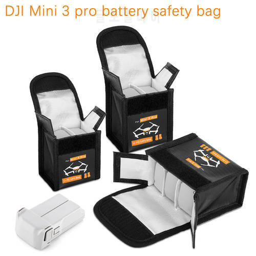 Flight Battery Safe Bag for DJI Mini 3 Pro Battery Protective Case Transport Safe Explosion-proof Storage Bag Accessories