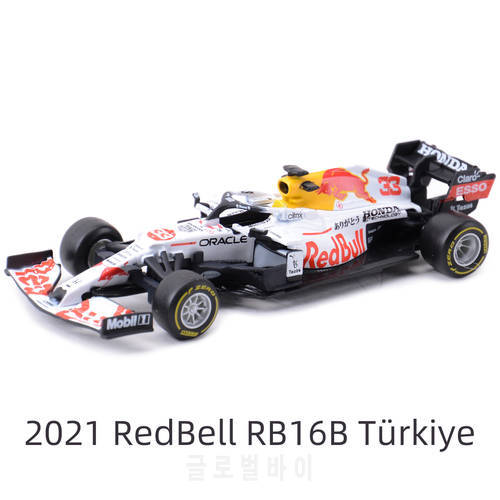 Bburago 1:43 2022 Red Bull RB18 RB16B 33 Turkey F1 Formula Car Static Die Cast Vehicles Collectible Model Racing Car Toys