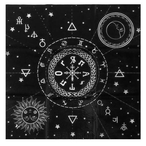 Tarot Tablecloth Washable Folding Table Cloth 12 Constellations Tablecloth Astrology Tarot Divination Cards Table Cloth Tapestry
