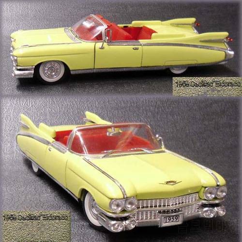 Decast Alloy 1:32 1959 Yellow Convertible Vintage Car Model Adult Classic Collection Static Display Boy Toy