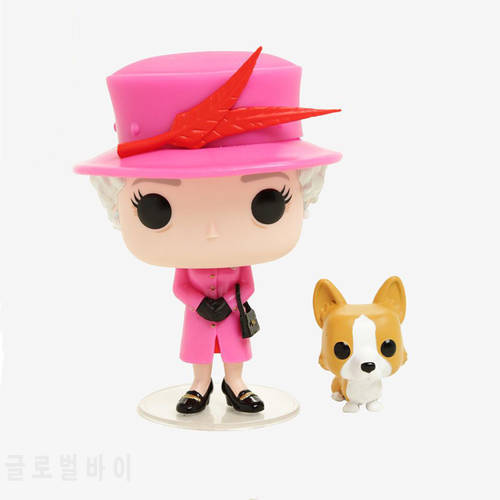 The Royal Family Queen Elizabeth II with Corgi 01 Vinyl Figures Action Figure Dolls Toys Gifts