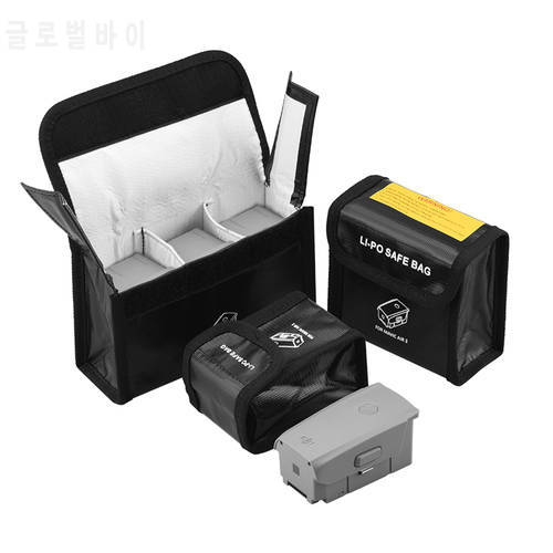 Drone Flight Battery Safe Storage Bag for DJI Mavic Air 2 / Air 2S Protective Case Transport Safe Explosion-proof Accessory