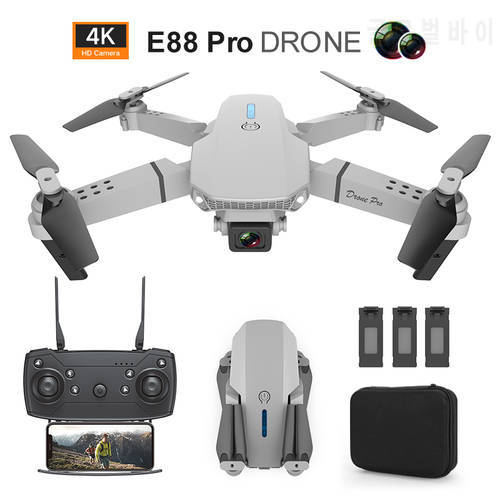 LSRC Quadcopter E88-525 Pro WIFI FPV Drone With Wide Angle HD 4K 1080P Camera Height Hold RC Foldable Quadcopter Dron Gift Toy