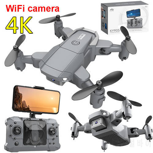 4K HD Mini Drone Aerial Photography Aircraft With LED Linght VR 3D 360° Rotation WIFI Remote Control Four-axis Folding Aircraft