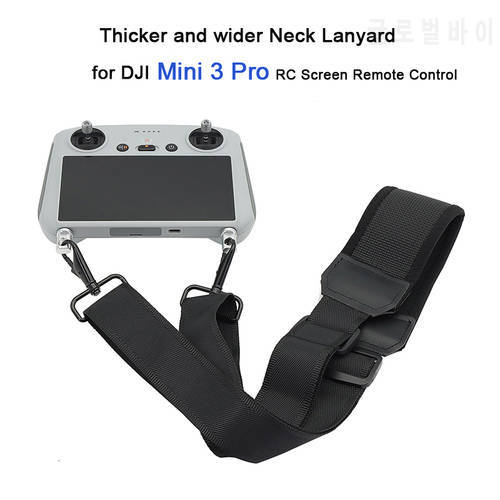 Neck / Shoulder Strap for DJI Mini 3 Pro RC Screen Remote Control Adjustable Wider Thicker Lanyard with Buckle Spare Parts