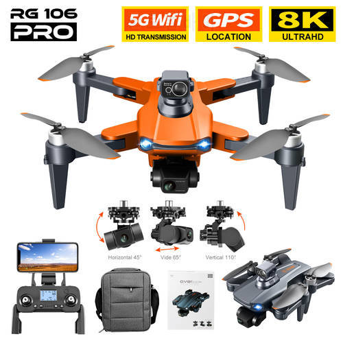 2022 New RG106 Drone 6k Dual Camera Profesional GPS Drones With 3 Axis Brushless Rc Helicopter 5G WiFi Fpv Drones Quadcopter Toy