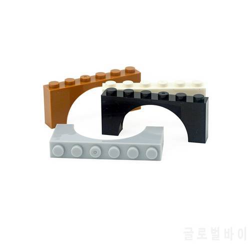 MOC Bricks Arch Bridge Bricks 1x6x2 Thick Top With Reinforced Underside Blocks Compatible 3307 15254 12939 Assembles Particles