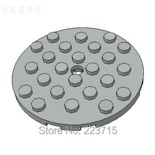 *Plate 6X6 Round With hole*JH436 10pcs DIY enlighten block brick part No. 11213 Compatible With Other Assembles Particles