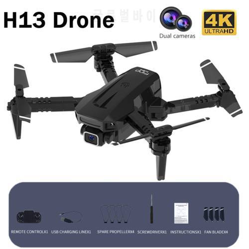 H13 Drone 4k HD Wide Angle Camera 1080P WiFi Fpv Drone Dual Camera Quadcopter Real-time Transmission Helicopter Toys Quadcopter
