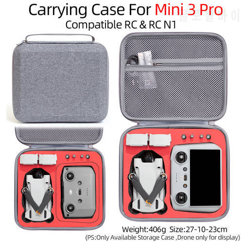 DJI Mini 3/DJI RC N1 Square Portable Carrying Case Travel Shoulder Bag Waterproof Shockproof For Dji Mini 3 Pro Drone Accessorie
