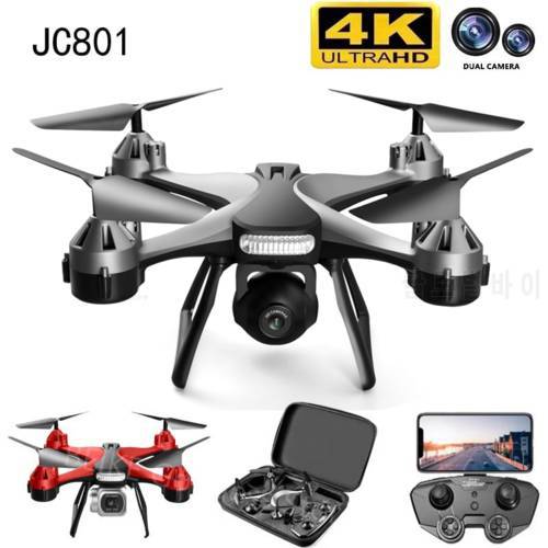 JC801 Drone 4k HD Double Photo Camera 1080P WiFi Fpv Drone Dual Camera Quadcopter Real-time Transmission Helicopter Toys 2022